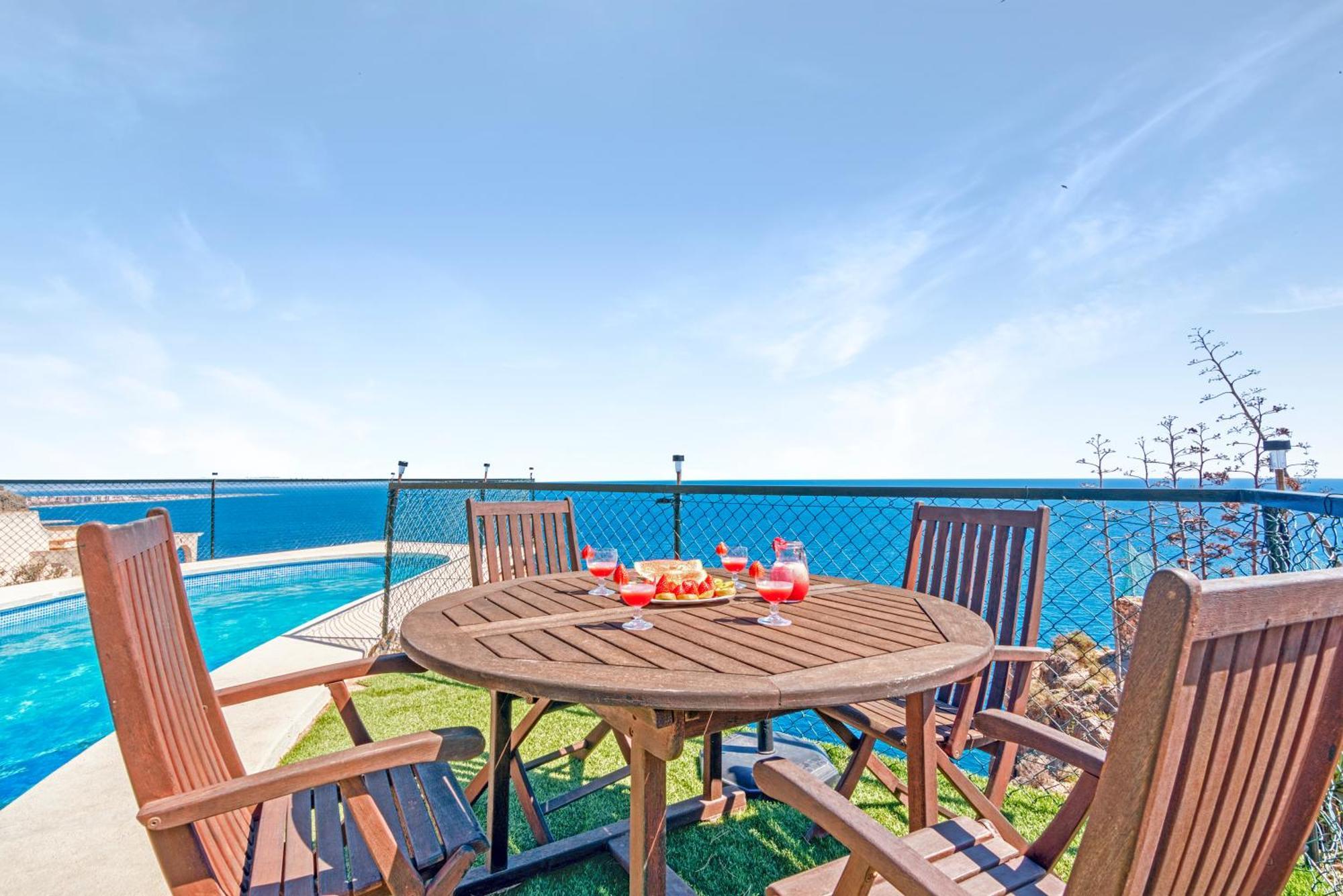 Villa Infinity Sea Views I Pool I Bbq I Jacuzzi Almería Exteriér fotografie